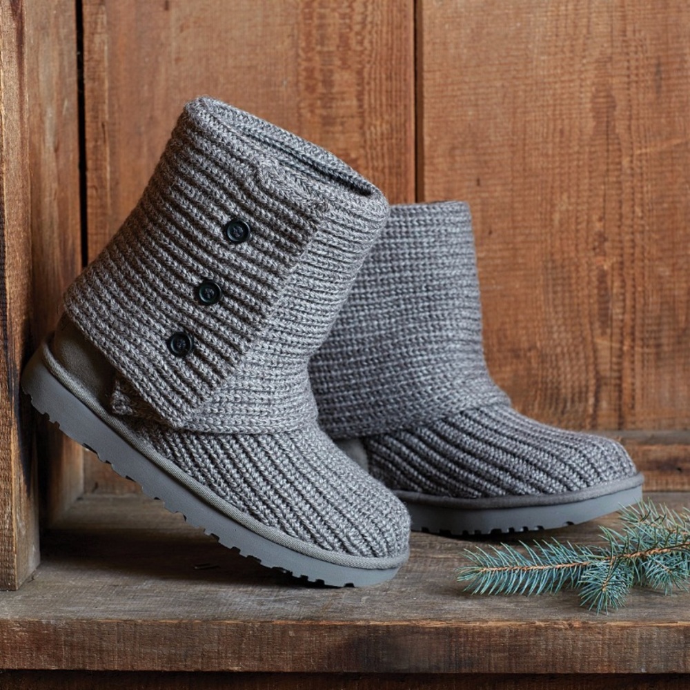 UGG Classic Cardy Button Detailed Knit Boots